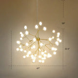 Postmodern Firefly Pendant Lamp With Double Glass Bubbles Ideal For Restaurants 63 / Gold