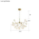 Postmodern Firefly Pendant Lamp With Double Glass Bubbles Ideal For Restaurants