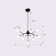 Postmodern Firefly Pendant Lamp With Double Glass Bubbles Ideal For Restaurants 9 / Black
