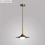 Postmodern Geometrical 1-Head Gold Pendant Ceiling Light