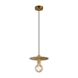 Postmodern Geometrical 1-Head Gold Pendant Ceiling Light / D