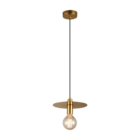 Postmodern Geometrical 1-Head Gold Pendant Ceiling Light / D