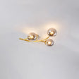 Postmodern Glass Ball Ceiling Light For Living Room - Branch Semi Flush Mount 3 / Gold Smoke Grey