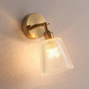 Postmodern Gold Wall Lamp With Tapered Adjustable Sconce Lighting For Bedroom / Rhombus