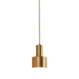 Postmodern Metal Grenade-Shaped Suspension Lamp With 1 Bulb For Living Room Brass