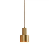 Postmodern Metal Grenade-Shaped Suspension Lamp With 1 Bulb For Living Room Brass
