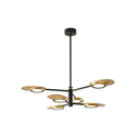 Postmodern Metallic Led Chandelier Pendant Light - Radiant Burst Design For Living Room 6 / Gold