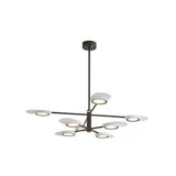 Postmodern Metallic Led Chandelier Pendant Light - Radiant Burst Design For Living Room 8 / Black