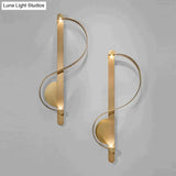 Postmodern Minimalist Creative S-Shaped Copper Wall Lamp Iron / Warm Light Lamps