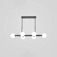 Postmodern Opaline Glass Molecular Island Pendant Light For Dining Room 6 / Black