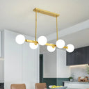 Postmodern Opaline Glass Molecular Island Pendant Light For Dining Room 6 / Gold