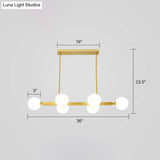 Postmodern Opaline Glass Molecular Island Pendant Light For Dining Room
