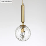 Postmodern Spherical Wall Mounted Lamp In Black/Gold With Clear Water/White Glass - Perfect Bedside