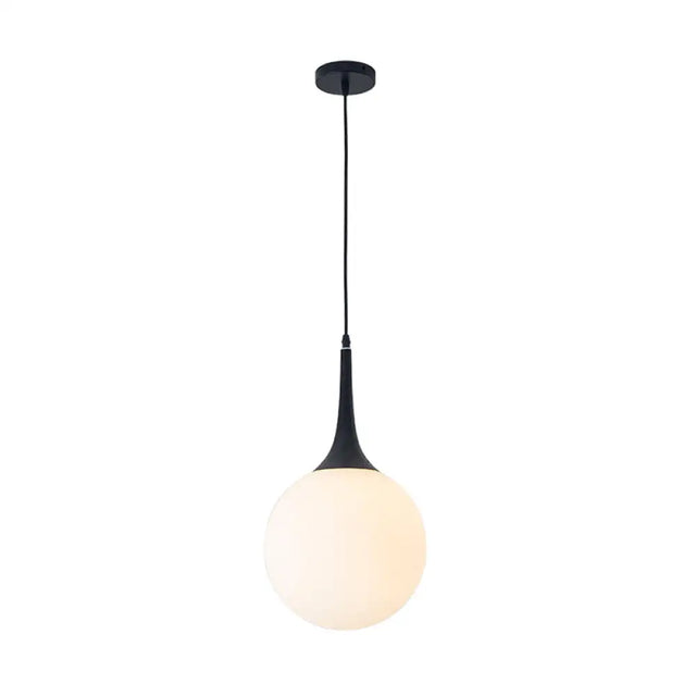 Postmodern 1 Head White Glass Sphere Pendant Light - 6/8/12 Wide Ceiling Hanging Fixture