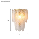 Postmodern White Prismatic Glass Tiered Wall Light Fixture - 2/3 Lights Corridor Sconce