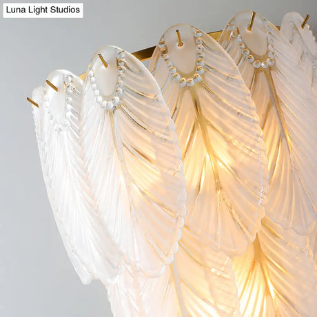 Postmodern White Prismatic Glass Tiered Wall Light Fixture - 2/3 Lights Corridor Sconce
