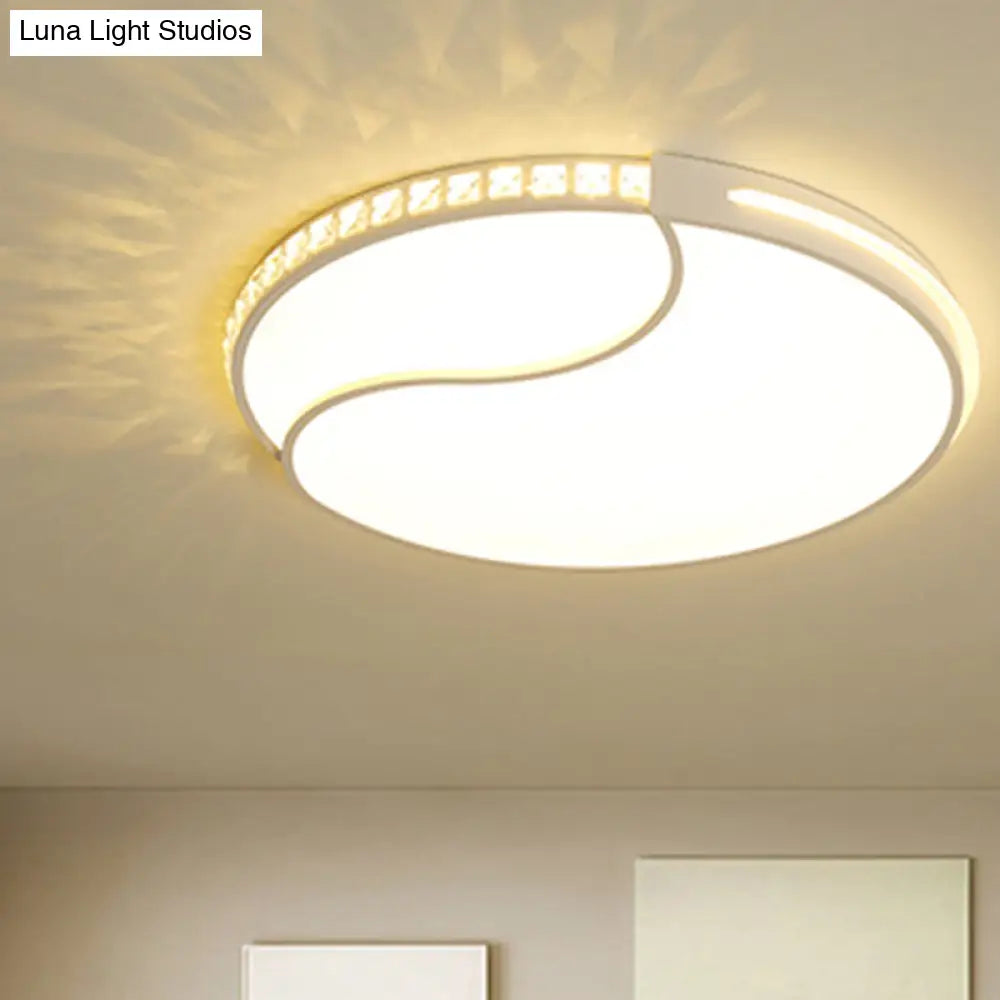 Premium 16.5”/20.5”/24.5“ White Led Ceiling Mount Round Flush Light Fixture In Warm/White –