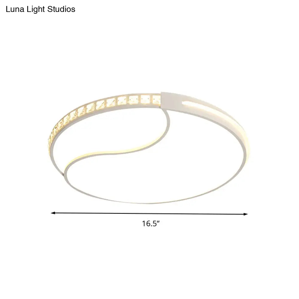 Premium 16.5”/20.5”/24.5“ White Led Ceiling Mount Round Flush Light Fixture In Warm/White –