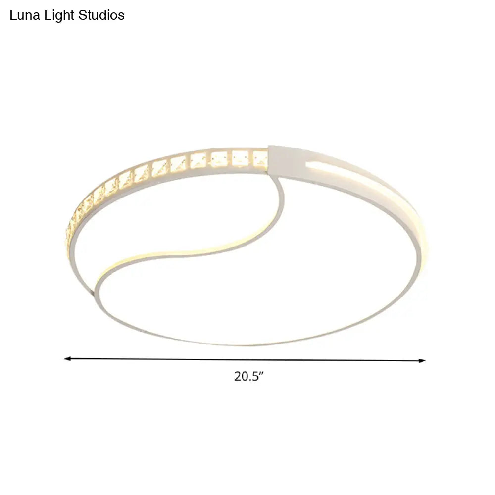 Premium 16.5”/20.5”/24.5“ White Led Ceiling Mount Round Flush Light Fixture In Warm/White –