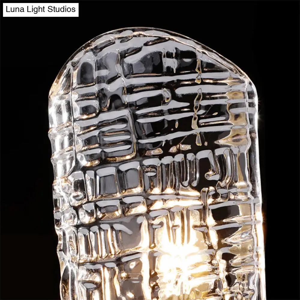 Prism Crystal Wall Sconce With 1/2 Lights - Brass Mount For Corridors