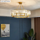 Prismatic Crystal Chandelier - Modern Suspension Lighting For Living Room