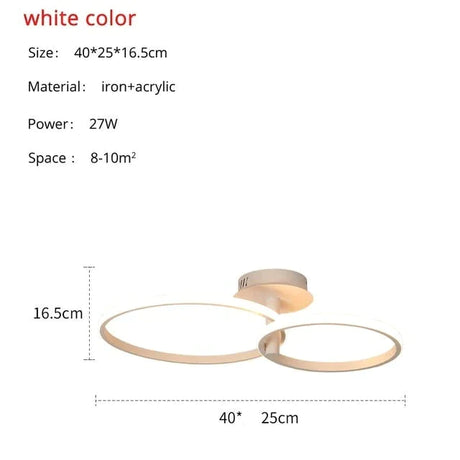 New Design Led Ceiling Light For Living Room Dining Bedroom White Coffee Finnished Indoor Home
