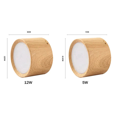 High Bright Epistar Cree Ceiling Lights 3W 5W 7W 10W 12W 15W Nordic Wood Surface Mounted Spot Light