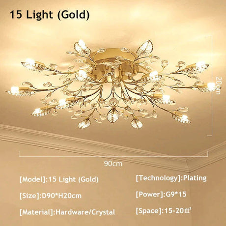 Modern Ceiling Light For Living Room Led Crystal Lamp Bedroom Lamps Dining Gold Loft Lighting