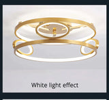 Led Ceiling Lights Gold Body Round/Square For Bedroom Support Remote Control Led Lamps