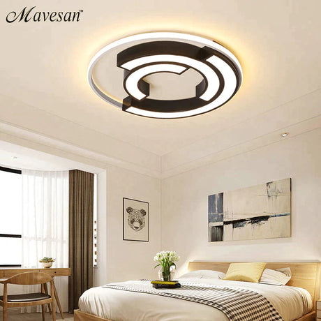 Ceiling Lights Round Shape Led Light For Bedroom Kids Luminaire Creative Lighting Fixture Room