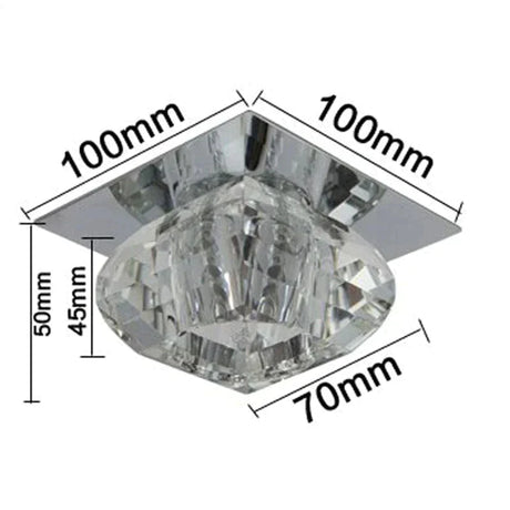 Crystal Flush Mount Ceiling Light Modern Fixtures For Hallway Dining Room Bedroom Kitchen