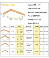 Nordic Simple Modern Oak Wood Ceiling Lamp Ultra Thin Led Lights
