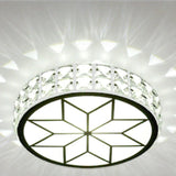 Modern Metal Crystal Ceiling Lamp For Hallway Dinning Room 6W/12W Glass Lampshade Round Aisle