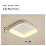 Round/Square/Triangle Modern Led Ceiling Lights For Living Room Bedroom Study Dimmable+Rc Lamp