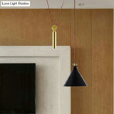Pulley Pendant Lamp With Adjustable Height Modern Single Light Hanging Fixture For Kitchen Hallway