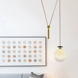 Pulley Pendant Lamp With Adjustable Height Modern Single Light Hanging Fixture For Kitchen Hallway