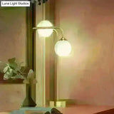 Reagan - Minimalist Gold Nightstand Lamp With Metal Arm