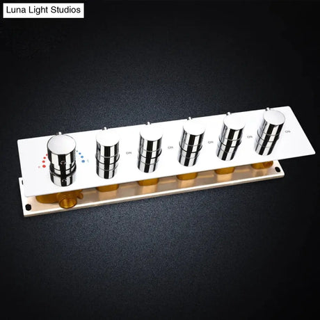 Recessed Ceiling Waterfall Shower Set High Flow LED Rain Mist Shower facuets Kits Batrhroom 5 Functions Mixing Valve