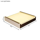 Rectangular Acrylic Led Flush Light - Modern 19.5’/27’/29.5’ Wide White Ceiling Fixture With