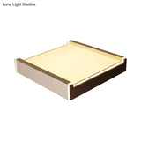 Rectangular Acrylic Led Flush Light - Modern 19.5’/27’/29.5’ Wide White Ceiling Fixture With