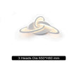 Remote Control Led Ceiling Lights With Ultra-Thin Acrylic Flush Mount Lamp 3 Heads / Cool White