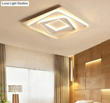 Remote Control Lights Ceiling Led For Living Room Home Lighting 50W 40W Lampara Techo White Frame
