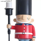 Resin Soldier Wall Sconce With Candle - Black Ideal For Foyer & Kitchen