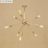 Retro Copper/Chrome Chandelier - Stylish 9/12 Lights Pendant Light For Over Table