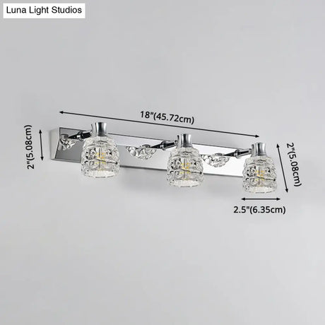 Retro Crystal Vanity Lights: Elegant Armed Wall Light Fixtures