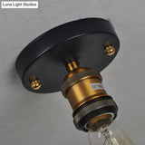 Retro Industrial Glass Ceiling Light With Aluminum Base - Perfect For Hallways Dining Rooms And