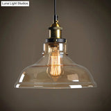 Retro Industrial Glass Pendant Lights For Bars - 1-Light Hanging Fixtures