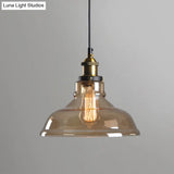 Retro Industrial Glass Pendant Lights For Bars - 1-Light Hanging Fixtures