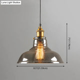Retro Industrial Glass Pendant Lights For Bars - 1-Light Hanging Fixtures