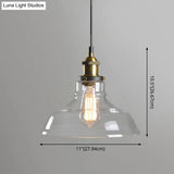 Retro Industrial Glass Pendant Lights For Bars - 1-Light Hanging Fixtures